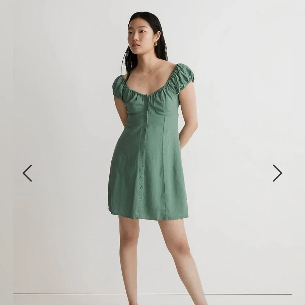 NWT Madewell green Margie mini dress 
Size: 0
